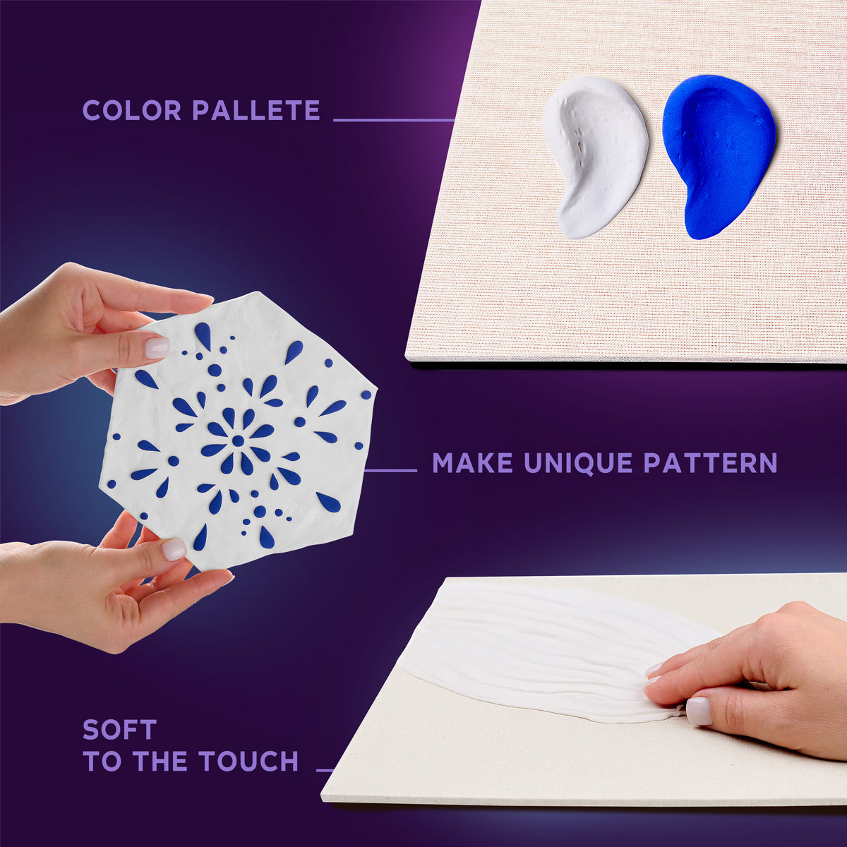 OKTO 3D Clay Painting — Tiles Lisbon Azulejos (≈16×12 in) — Ages 14+