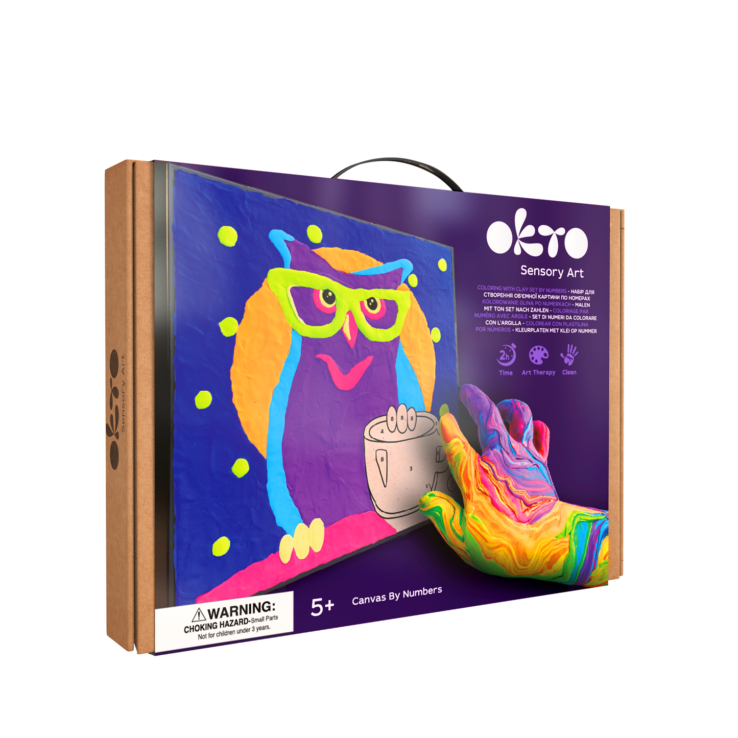 OKTO Clay-by-Numbers Kit – “Owl” (11.4” x 11.4”)