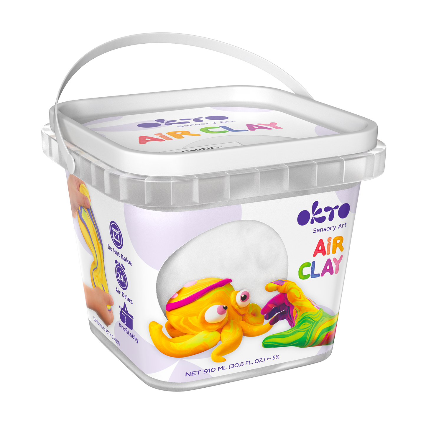 OKTO School Supplies Air Clay – “White” (30 fl oz)