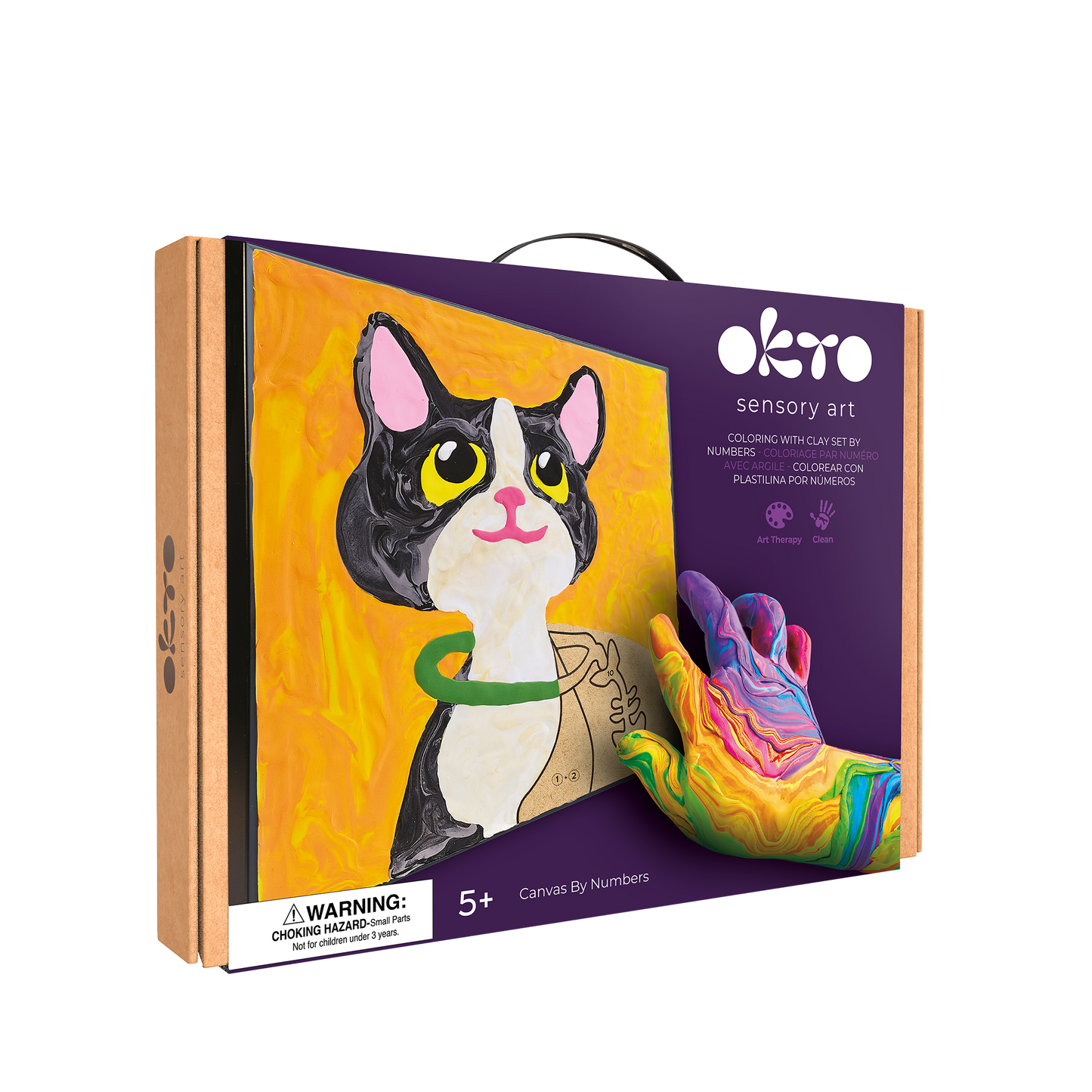 OKTO Clay by Numbers — Cat — (~11.4×11.4 in) — Ages 5+