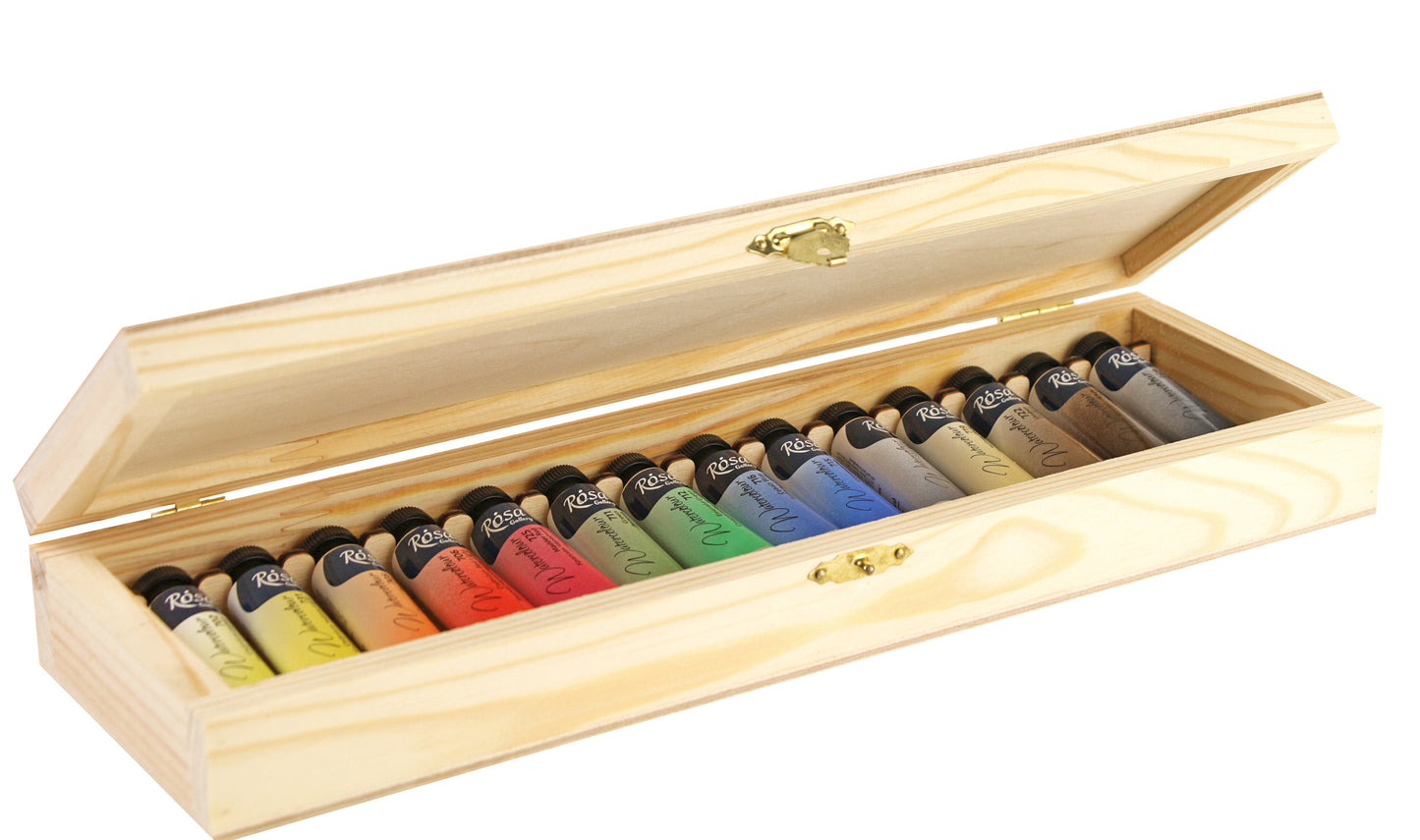 Watercolor paints "Classic", wooden box, 14 colors, tube