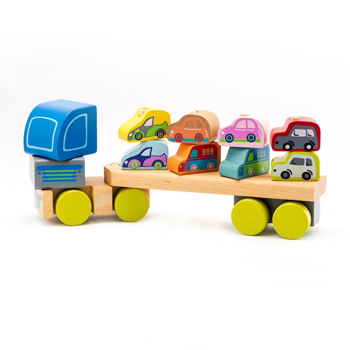 Wise Elk/Cubika Wooden Toy - Truck with Cars LM-12
