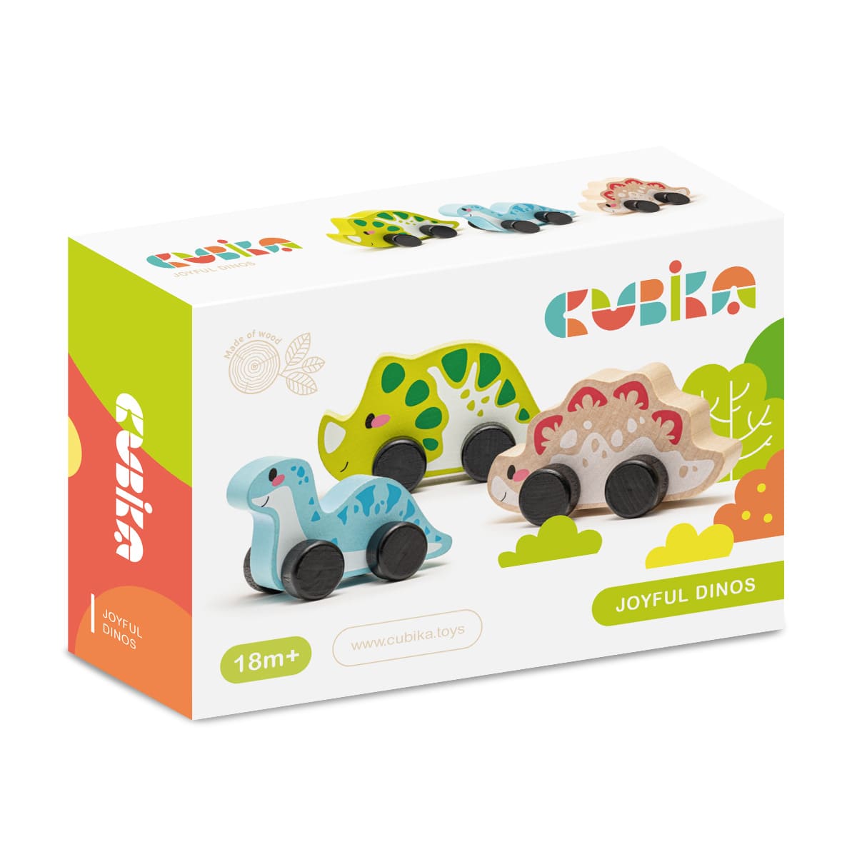 Wise Elk/Cubika Wooden Toy Set - Joyful Dinos