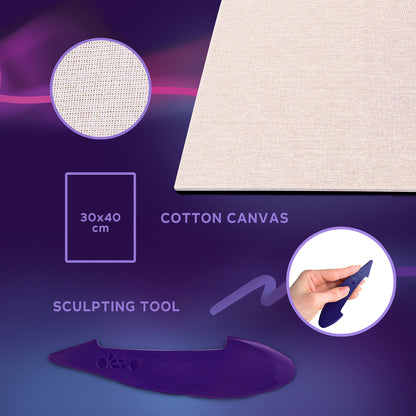 OKTO Sensory Art 3D Painting “The Kiss” – 11.8” x 15.7” Canvas Kit