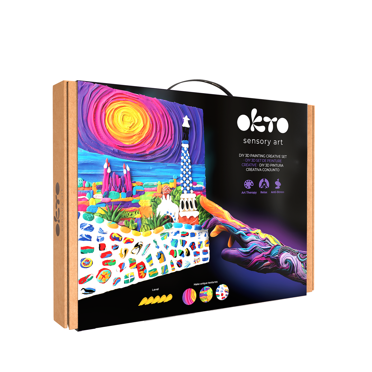 OKTO Air-Dry Clay 3D Painting Kit – #parkguellbarcelona (11.8 x 15.7 in)