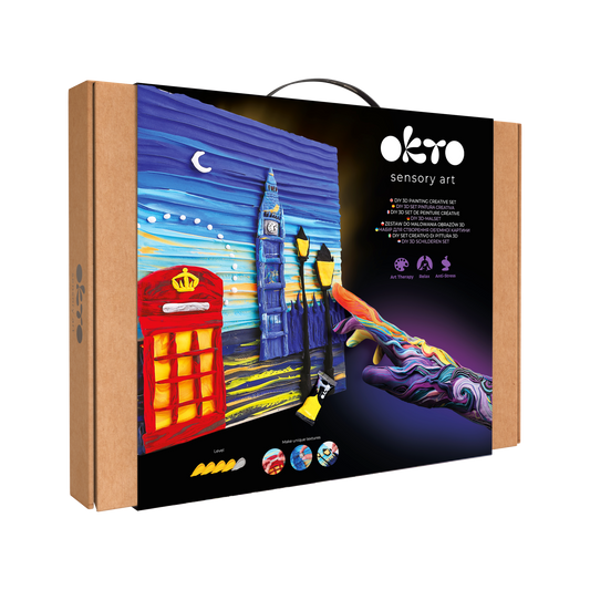 OKTO 3D Clay Painting — London City  (≈16×12 in) — Ages 14+
