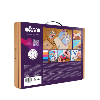 OKTO 3D Clay Painting — Santorini  (≈16×12 in) — Ages 14+