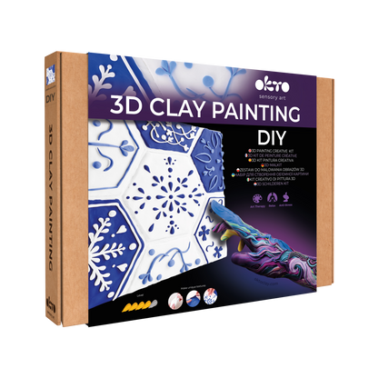 OKTO 3D Clay Painting — Tiles Lisbon Azulejos  (≈16×12 in) — Ages 14+