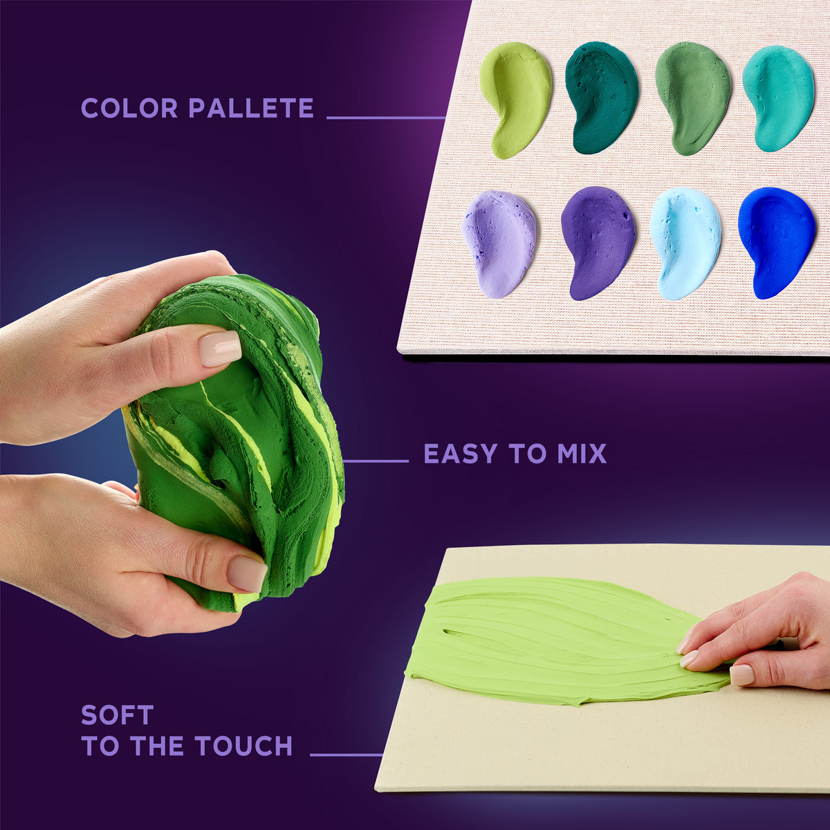 OKTO 3D Clay Painting — Lettering Create (≈16×12 in) — Ages 14+