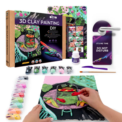 OKTO 3D Clay Painting — Goldfish  (≈16×12 in) — Ages 14+