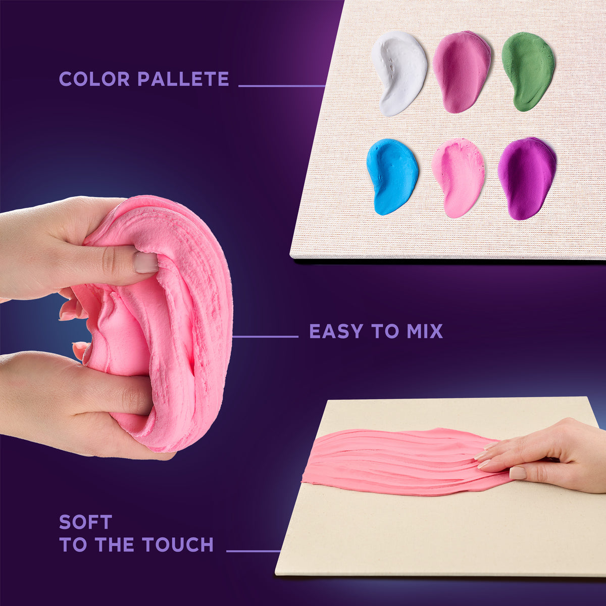 OKTO 3D Clay Painting — Window collection Pink Morning (≈16×12 in) — Ages 14+