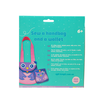 APLI Krapli - APLI Krapli Sewing Patterns Bag & Keychain Owl Printable Templates Materials Not Included Ages 10+