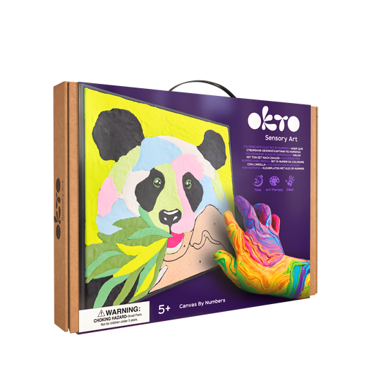 OKTO Clay-by-Numbers Kit – “Panda” (11.4” x 11.4”)