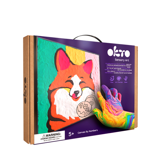 OKTO Clay-by-Numbers Kit – “Fox” (11.4” x 11.4”)