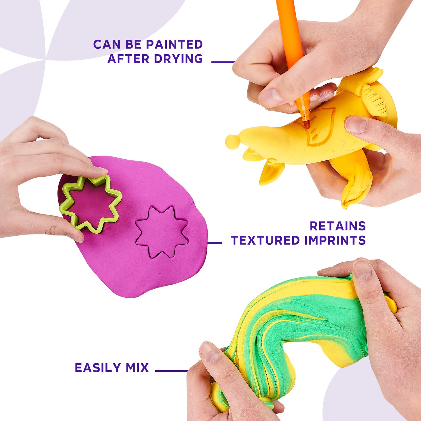 OKTO Air Dry Clay Bucket, 910 ml (31 fl oz) — Blue — Ages 8+