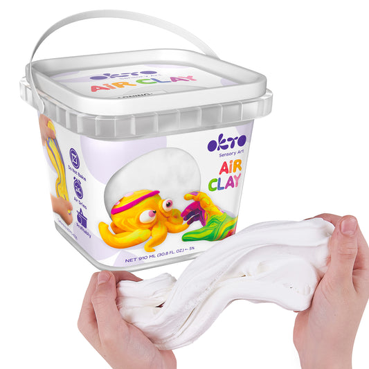 OKTO School Supplies Air Clay – “White” (30 fl oz)