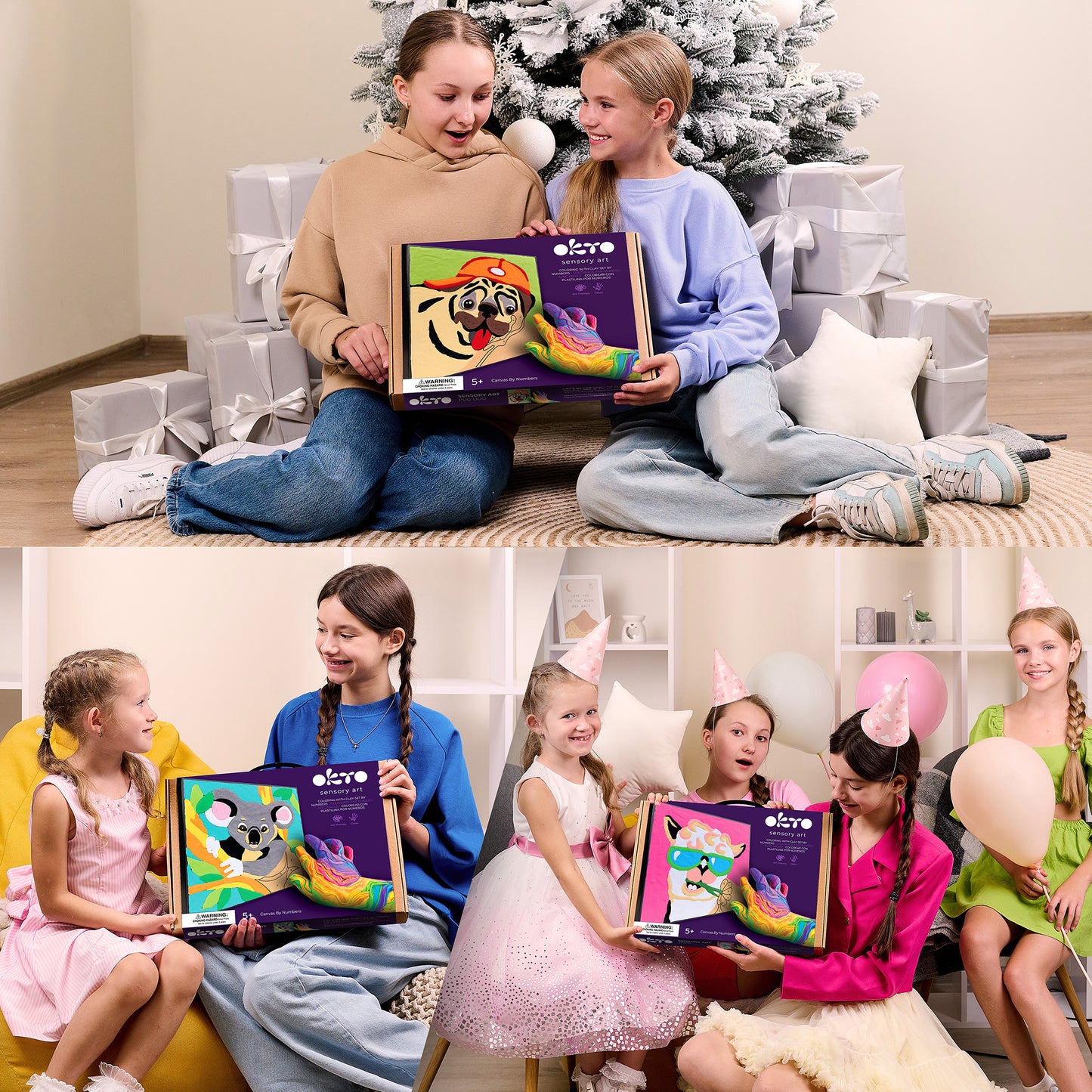 OKTO Clay by Numbers — Koala — (~11.4×11.4 in) — Ages 5+