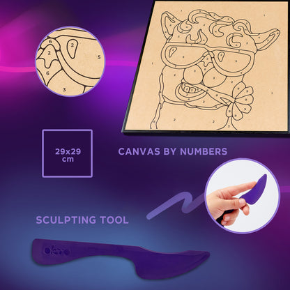 OKTO Clay by Numbers — Lama — (16.54×12.01 in) — Ages 5+