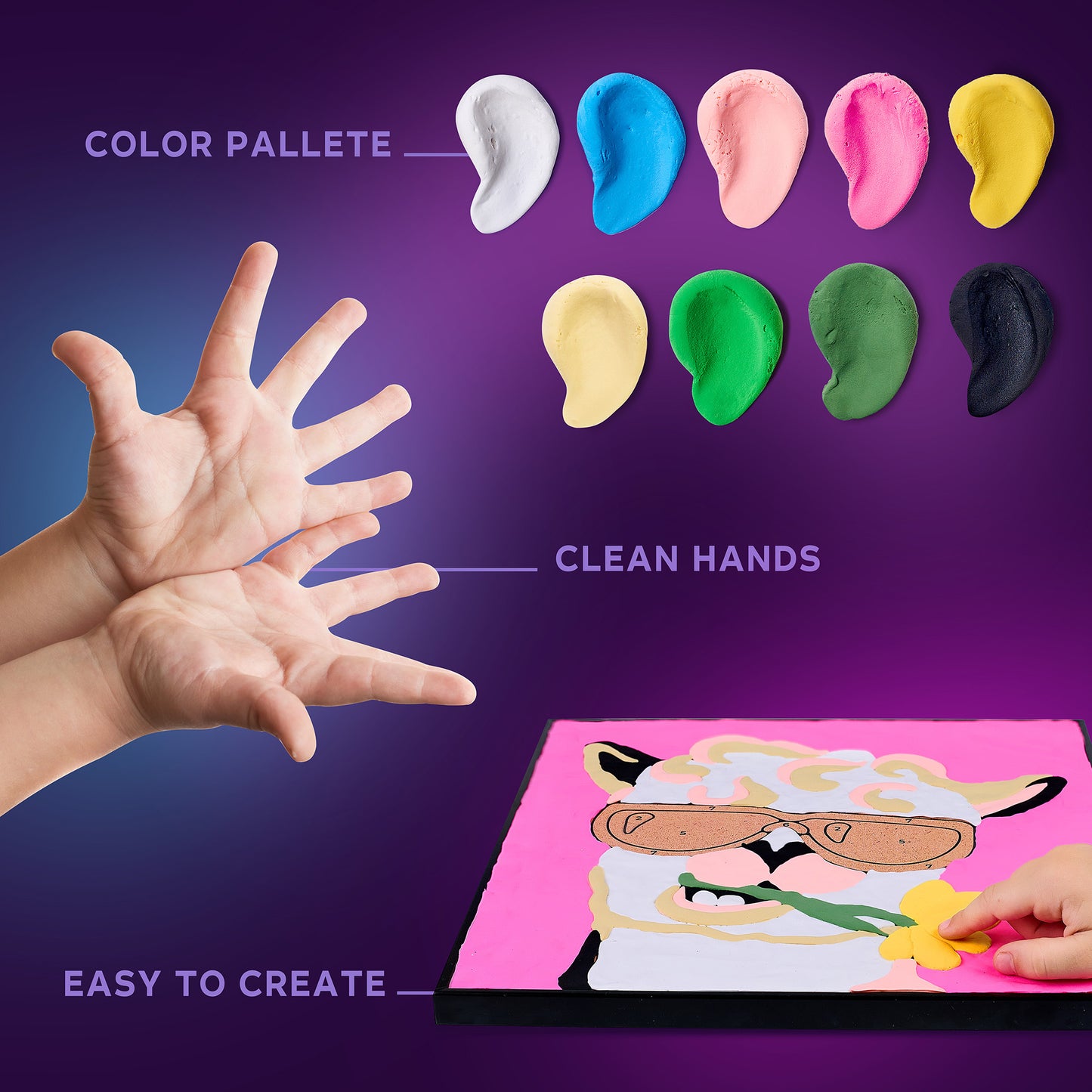 OKTO Clay by Numbers — Lama — (16.54×12.01 in) — Ages 5+