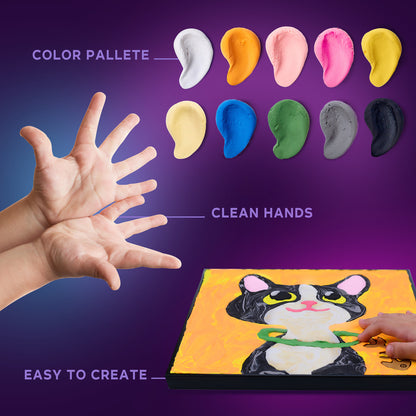 OKTO Clay by Numbers — Cat — (~11.4×11.4 in) — Ages 5+