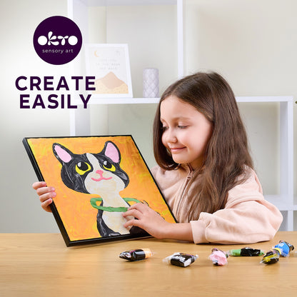 OKTO Clay by Numbers — Cat — (~11.4×11.4 in) — Ages 5+
