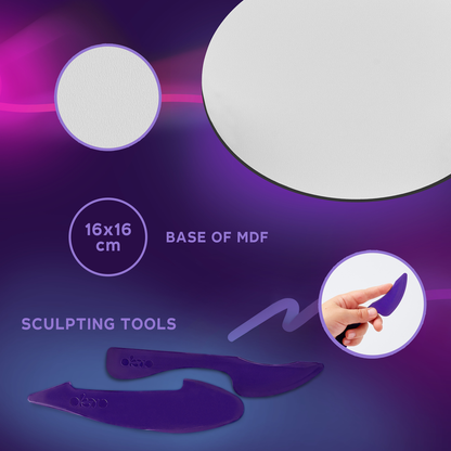 OKTO Air-Dry Clay 3D Painting Kit – 3D Hummingbirds (11.4 x 11.4 in)