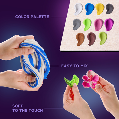 OKTO Air-Dry Clay 3D Painting Kit – 3D Cockatoo (11.4 x 11.4 in)