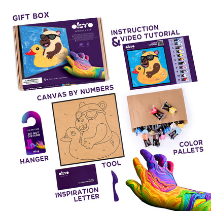 OKTO Clay-by-Numbers Kit – “Capybara” (11.4” x 11.4”)