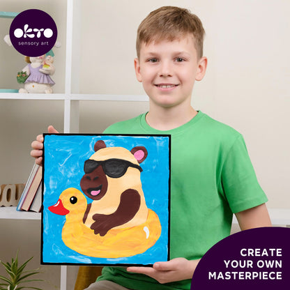 OKTO Clay-by-Numbers Kit – “Capybara” (11.4” x 11.4”)