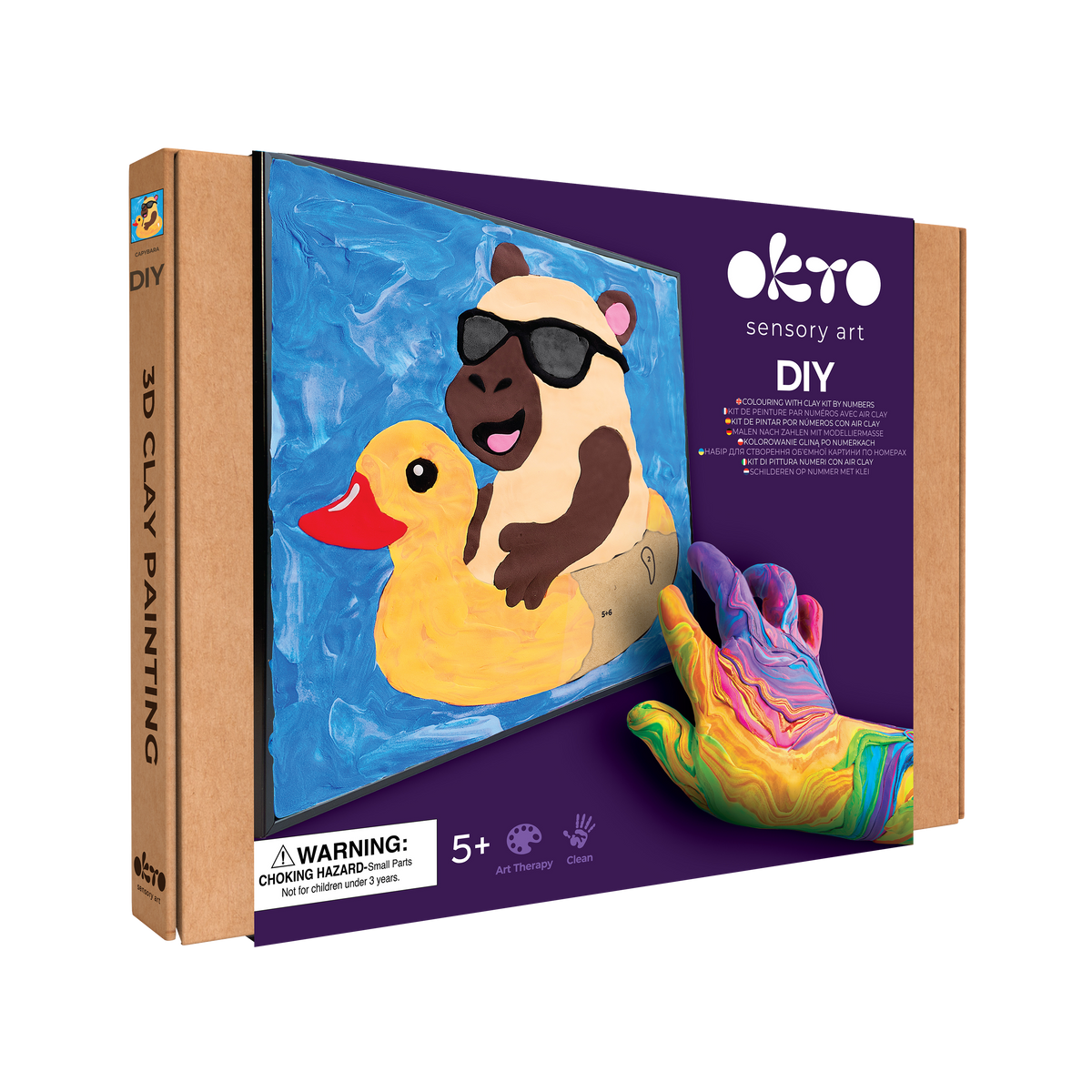 OKTO Clay-by-Numbers Kit – “Capybara” (11.4” x 11.4”)