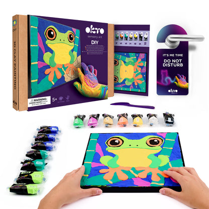 OKTO Clay-by-Numbers Kit – “Frog” (11.4” x 11.4”)