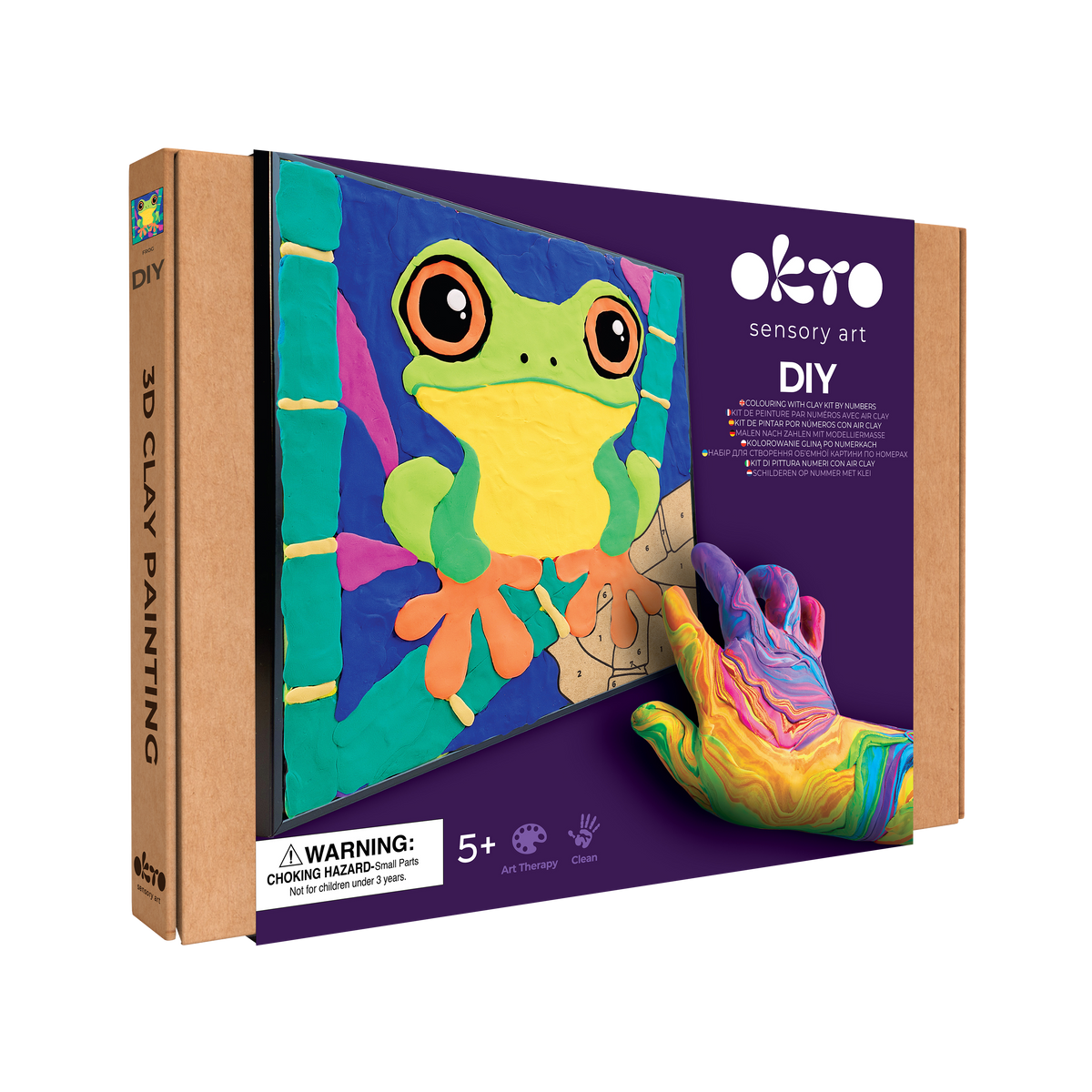 OKTO Clay-by-Numbers Kit – “Frog” (11.4” x 11.4”)