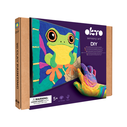 OKTO Clay-by-Numbers Kit – “Frog” (11.4” x 11.4”)