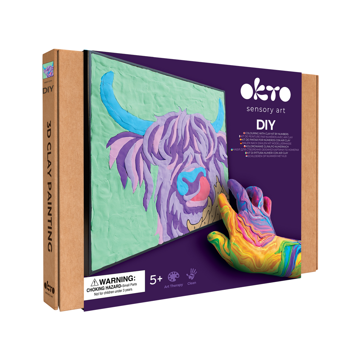 OKTO Clay-by-Numbers Kit – “Irish Cow” (11.4” x 11.4)