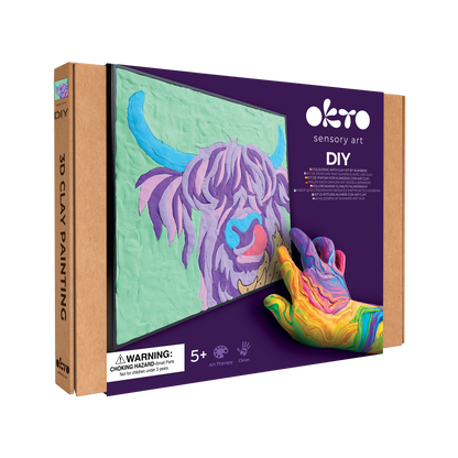 OKTO Clay-by-Numbers Kit – “Irish Cow” (11.4” x 11.4)