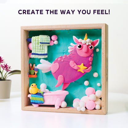OKTO Little Worlds — Unicorn — Foam Air‑Dry Clay Wooden Art Kit (~8.3″ Square) — Ages 8+ (Copy)