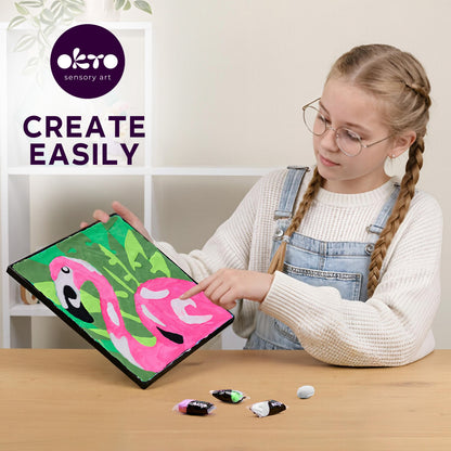 OKTO Clay-by-Numbers Kit – “Pink Flamingo” (11.4” x 11.4)