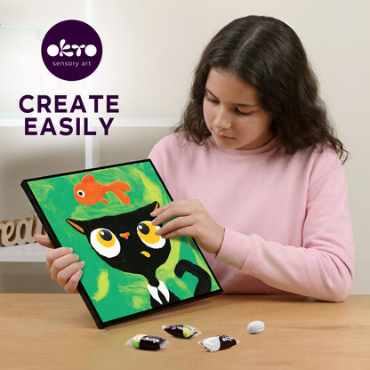 OKTO Clay by Numbers — Black Cat — (~11.4×11.4 in) — Ages 5+