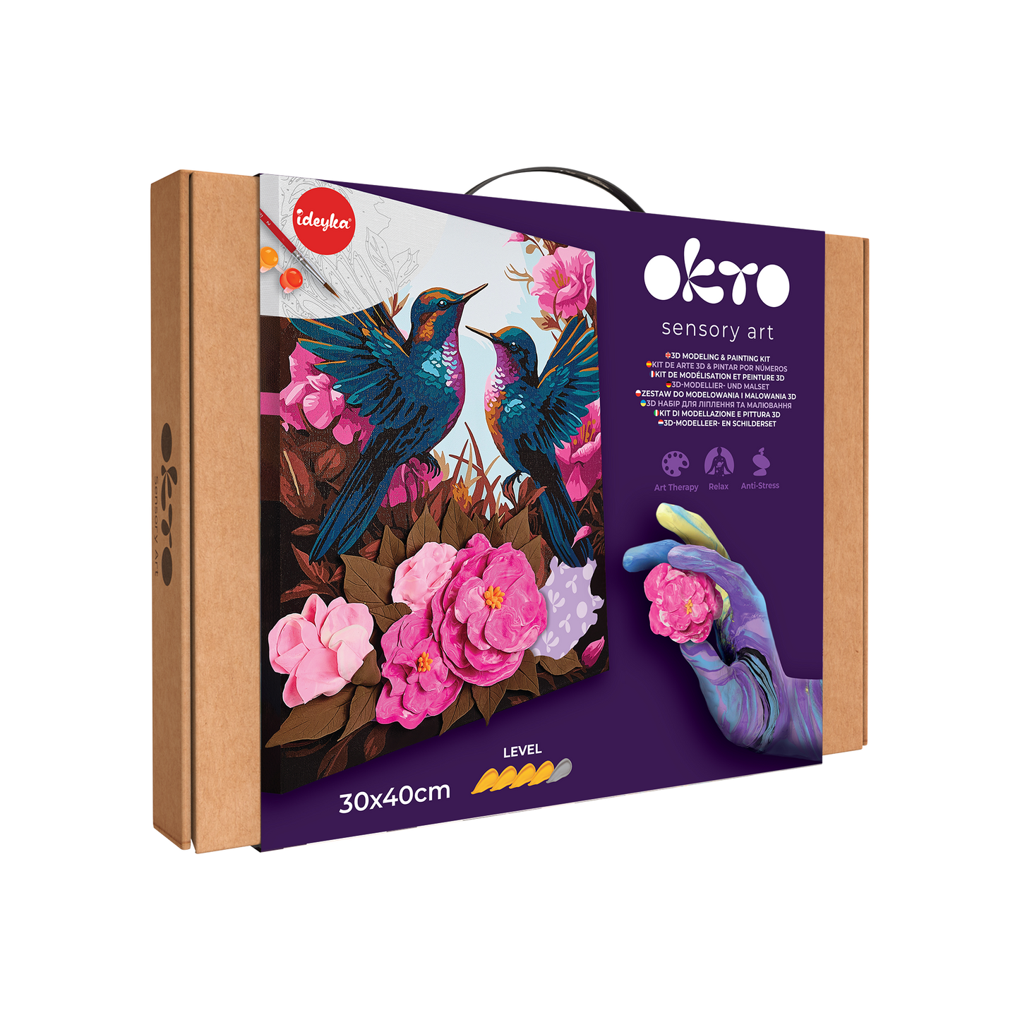 OKTO Air-Dry Clay 3D Painting Kit – Kit Hummingbirds (11.8 x 15.7 in)