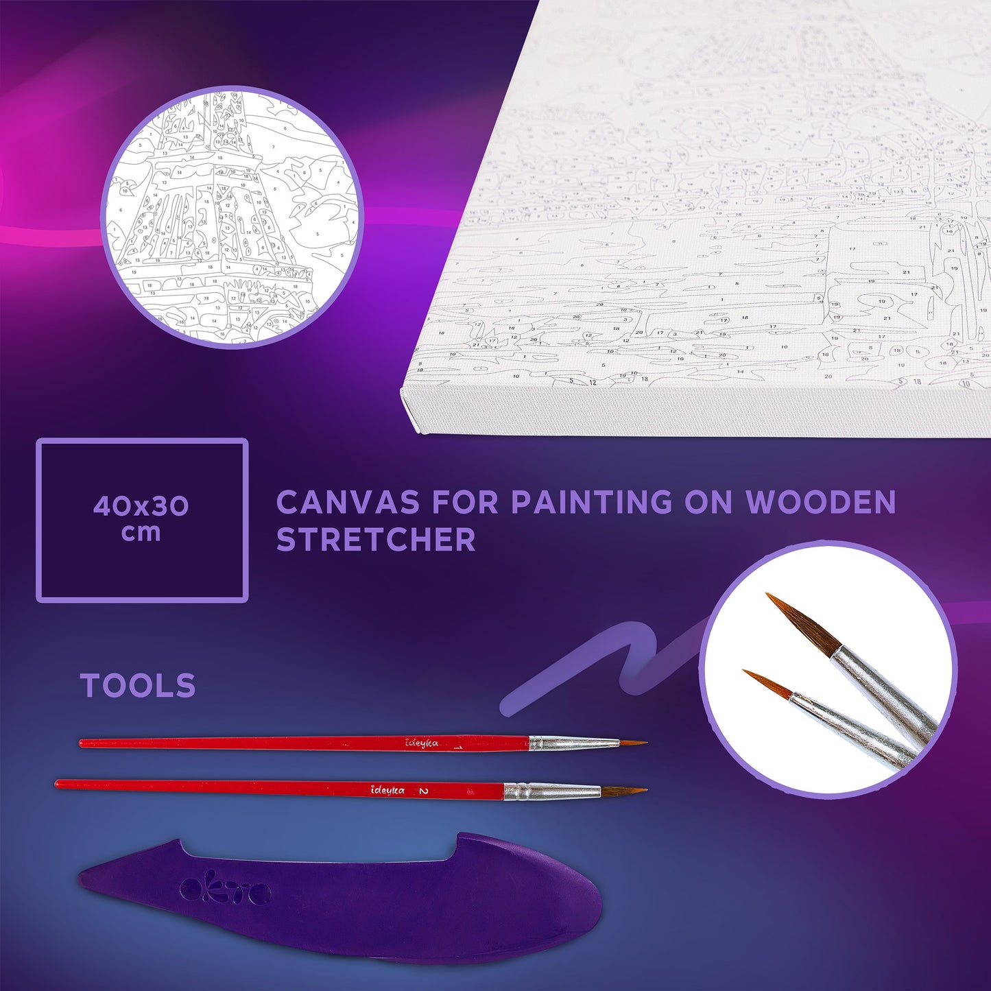 OKTO Air-Dry Clay 3D Painting Kit – Greetings From Paris (11.8 x 15.7 in)