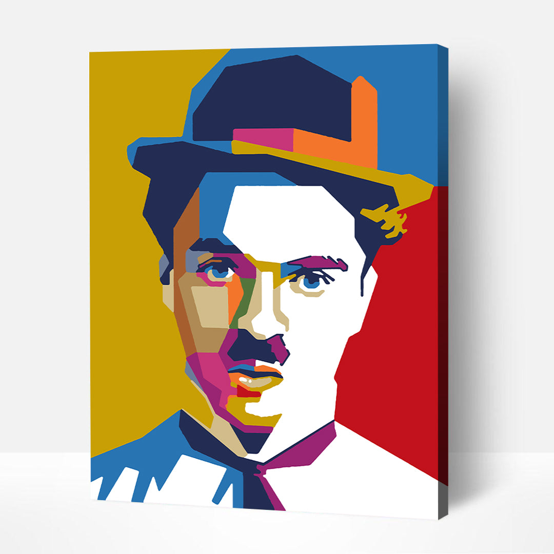 Artwille DIY Paint by Numbers for Adults and Kids - Charlie Chaplin