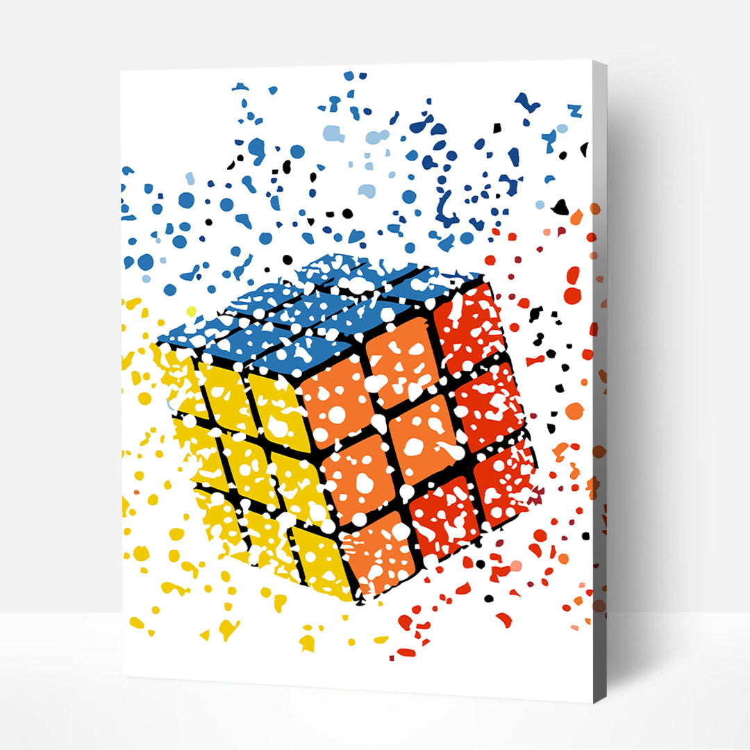 Artwille DIY Paint by Numbers for Adults and Kids - Rubik's Cube