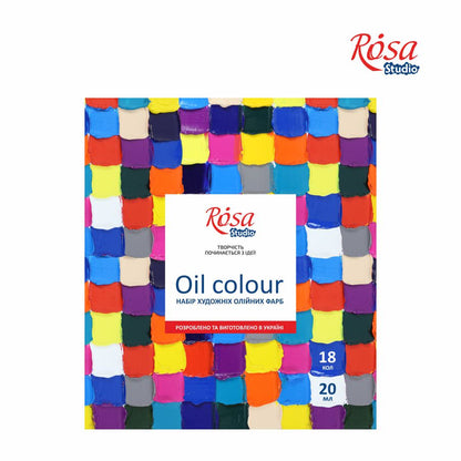 Oil paint set 12*20 ml/0.68oz, ROSA Studio