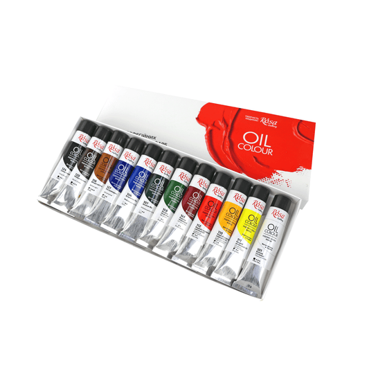 Oil paint set 12*20 ml/0.68oz, ROSA Gallery