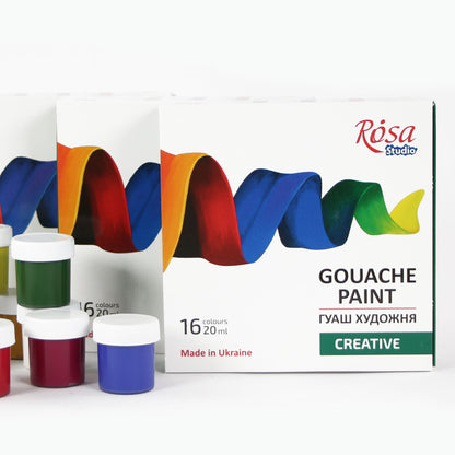 ROSA Studio Gouache Paint Set – Creative 16x20 ml | Vibrant Colors for Artistic Expression