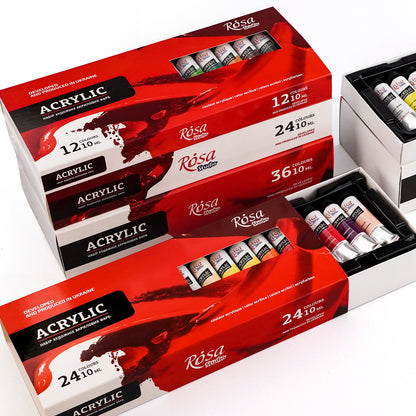 ROSA Studio Acrylic Paint Set - 24x10 ml, Tubes