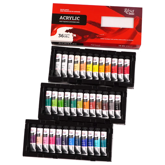 ROSA Studio Acrylic Paint Set - 36x10 ml, Tubes