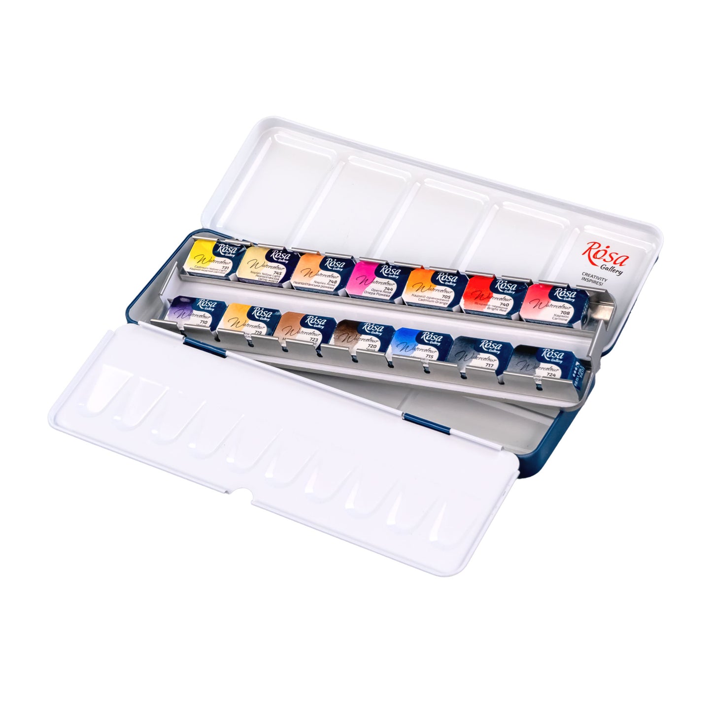 ROSA Gallery Portrait Watercolor Set - 14 Colors, Full Pans in Metal Case