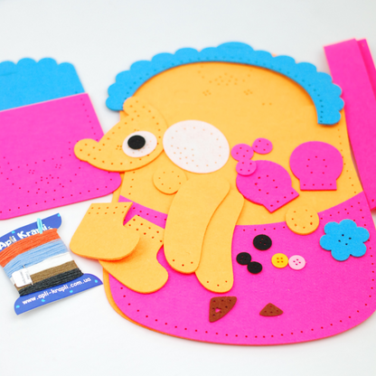 APLI Krapli - APLI Krapli Sewing Patterns Bag & Keychain Bear Printable Templates Materials Not Included Ages 10+