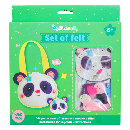 APLI Krapli - APLI Krapli Sewing Patterns Bag & Keychain Panda Printable Templates Materials Not Included Ages 10+